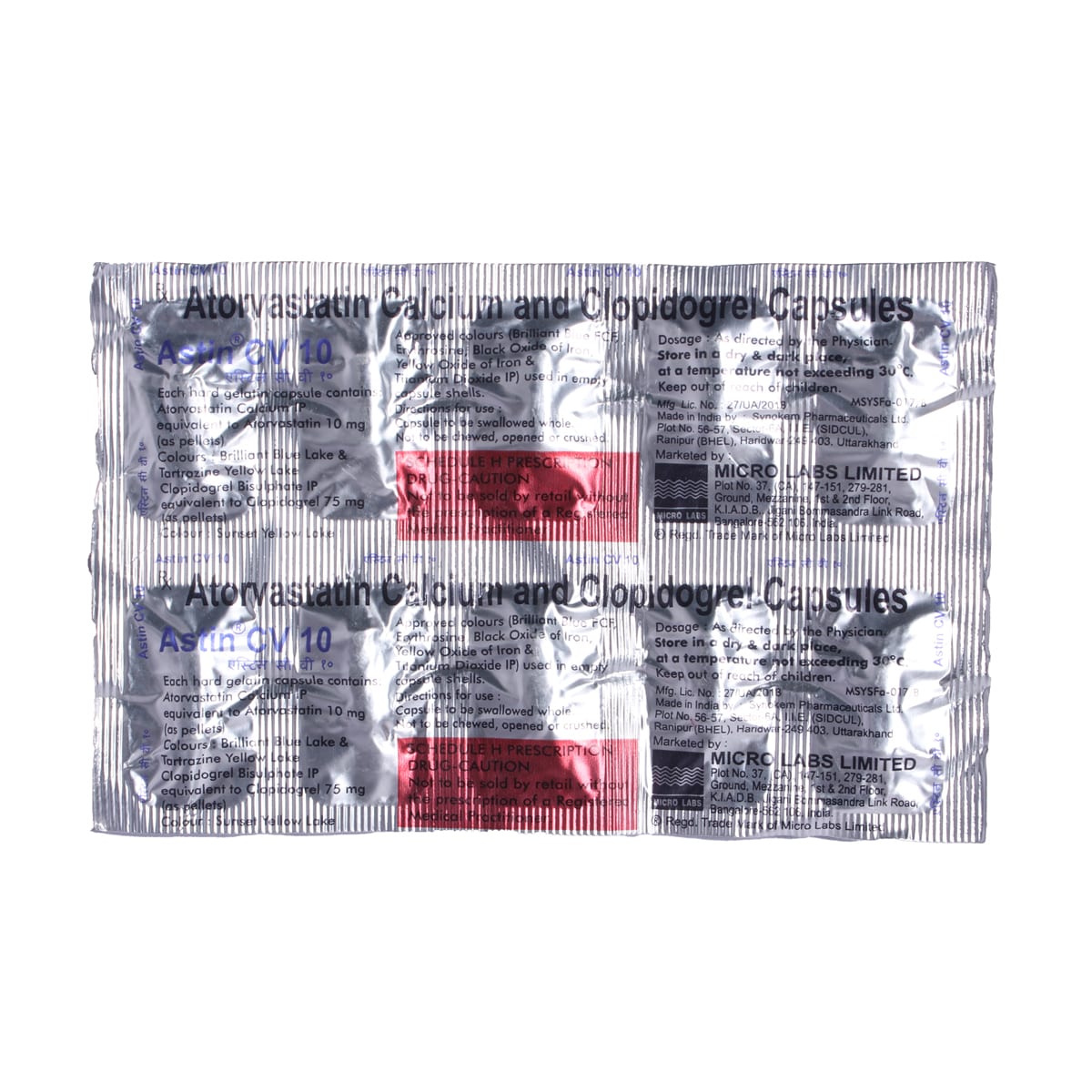 Buy Astin CV 10 Capsule 10's Online