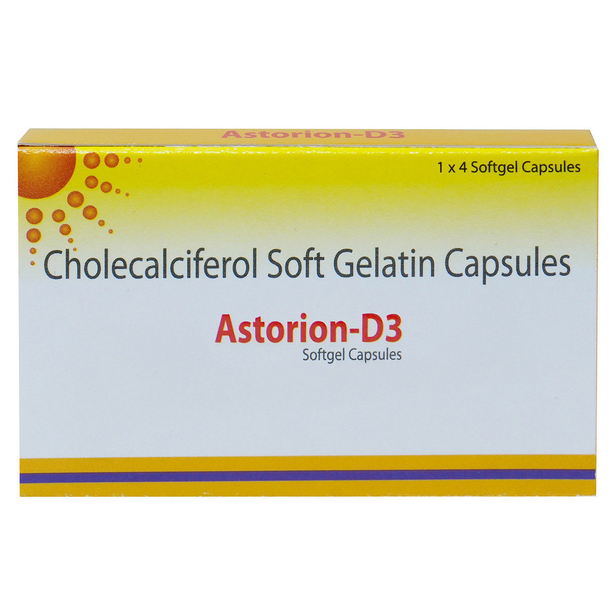 Astorion-D3 Softgel Capsule 4's, Pack of 4 Astorion-D3 Softgel Capsule 4's, Pack of 4