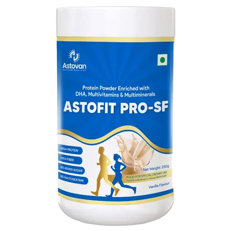 Buy Astofit Pro-Sf Vanilla Flavour Powder, 250 gm Jar | 19 Minutes ...