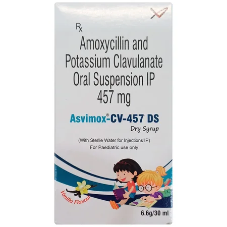 Asvimox-CV-457 DS Paediatric Vanilla Flavour Dry Syrup 30 ml