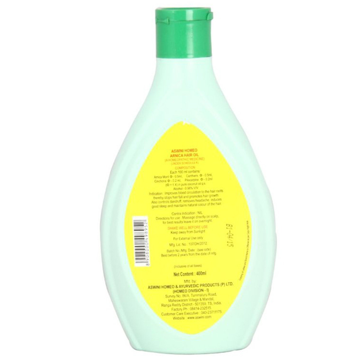 Aswini Hair Oil, 400 ml, Pack of 1 Aswini Hair Oil, 400 ml, Pack of 1