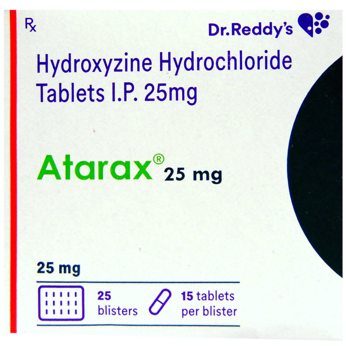 Atarax 25 mg Tablet 15's, Pack of 15 TABLETS Atarax 25 mg Tablet 15's, Pack of 15 TABLETS