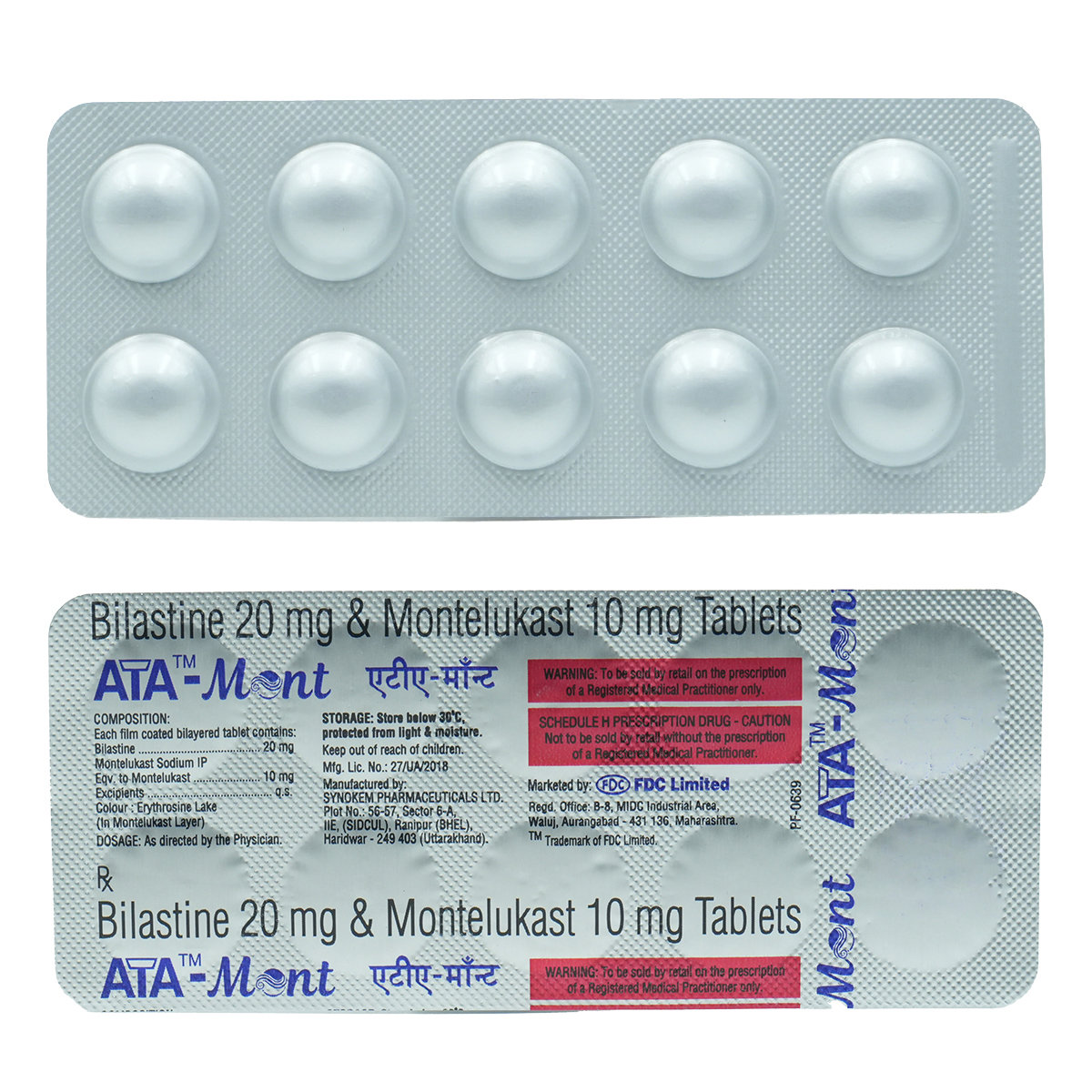 Buy Ata Mont Tablet 10's Online