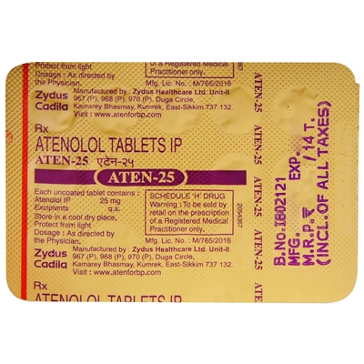 Aten-25 Tablet 14's, Pack of 14 TABLETS