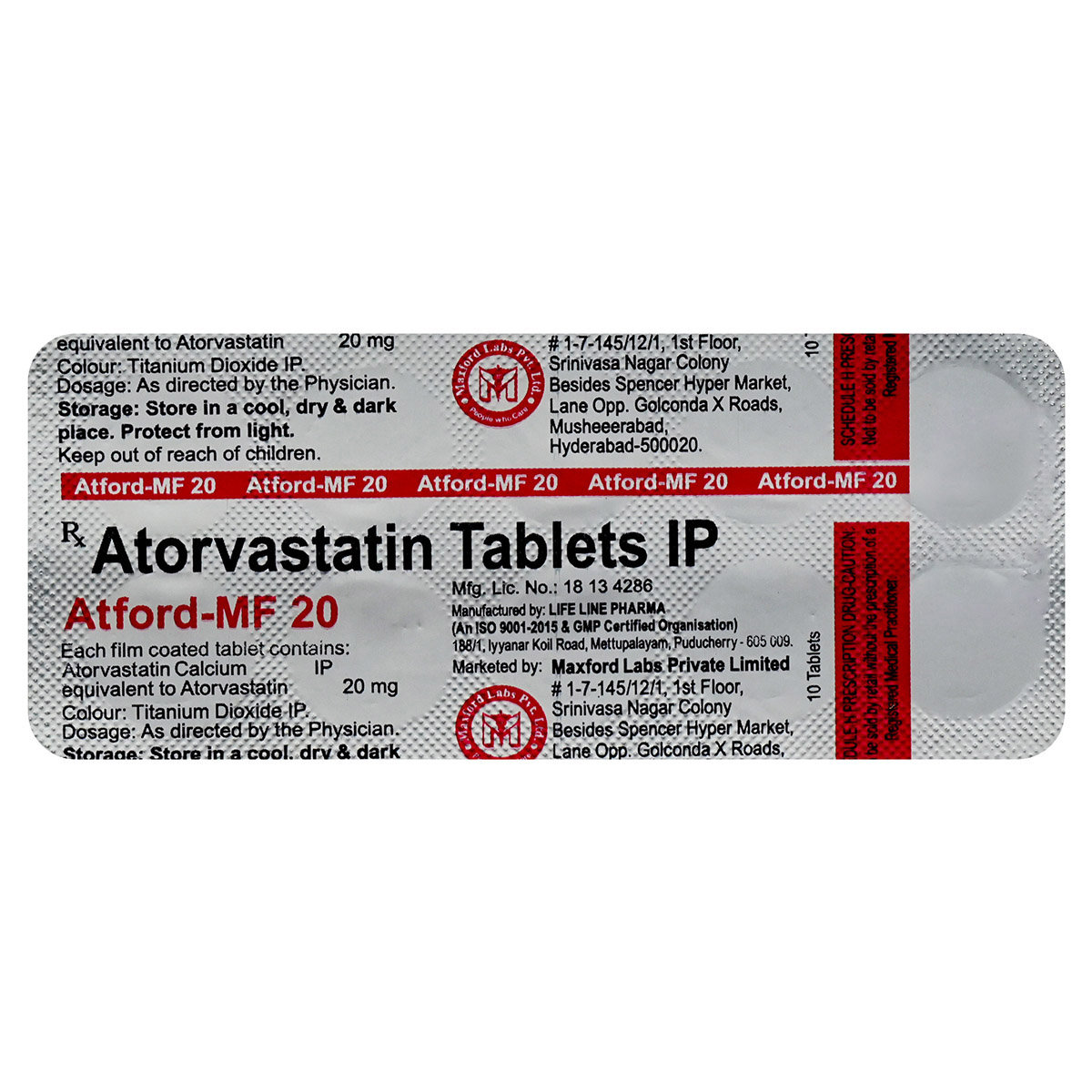 Atford-MF 20 Tablet 10's, Pack of 10 TABLETS Atford-MF 20 Tablet 10's, Pack of 10 TABLETS