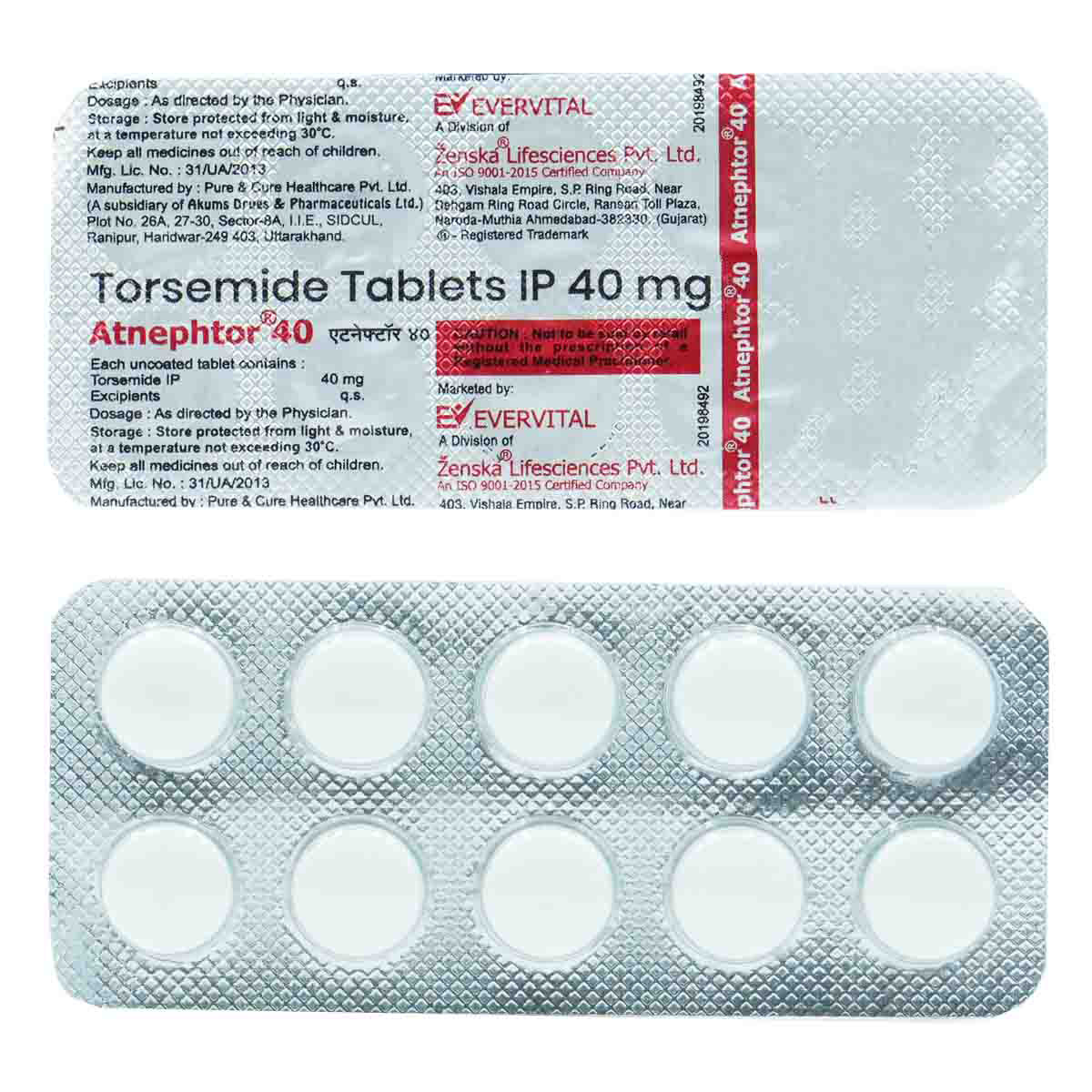 Buy Atnephtor 40 Tablet 10's Online