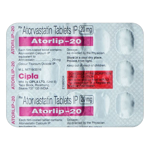 Atorlip-20 Tablet 15's, Pack of 15 TABLETS