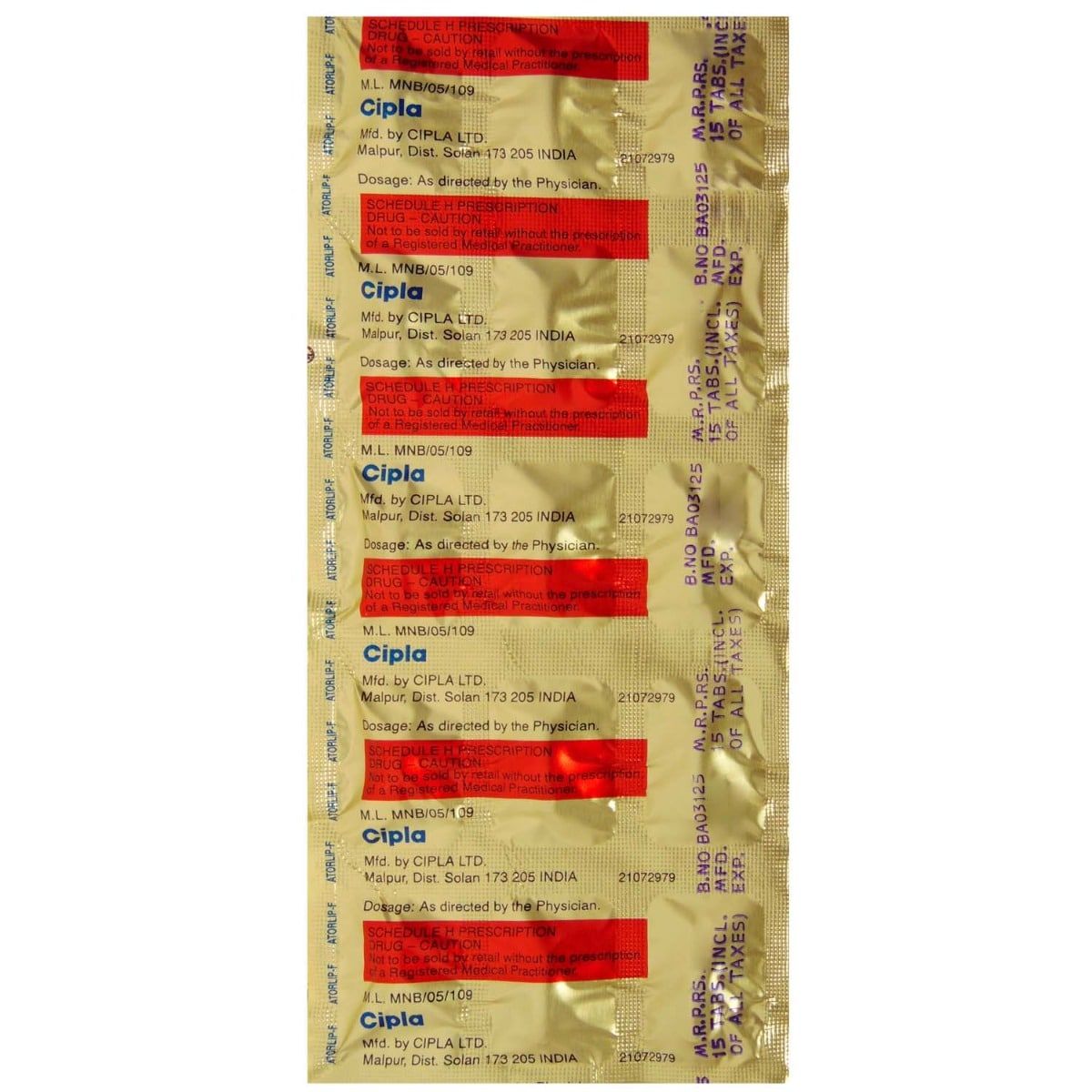 Atorlip F Tablet 15's Price, Uses, Side Effects, Composition - Apollo ...