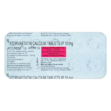 Atorem 10 mg Tablet 10's