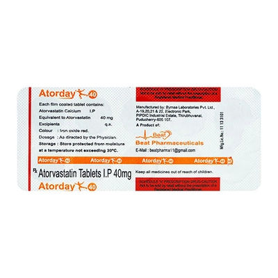 Atorday 40 Tablet 10's, Pack of 10 TABLETS