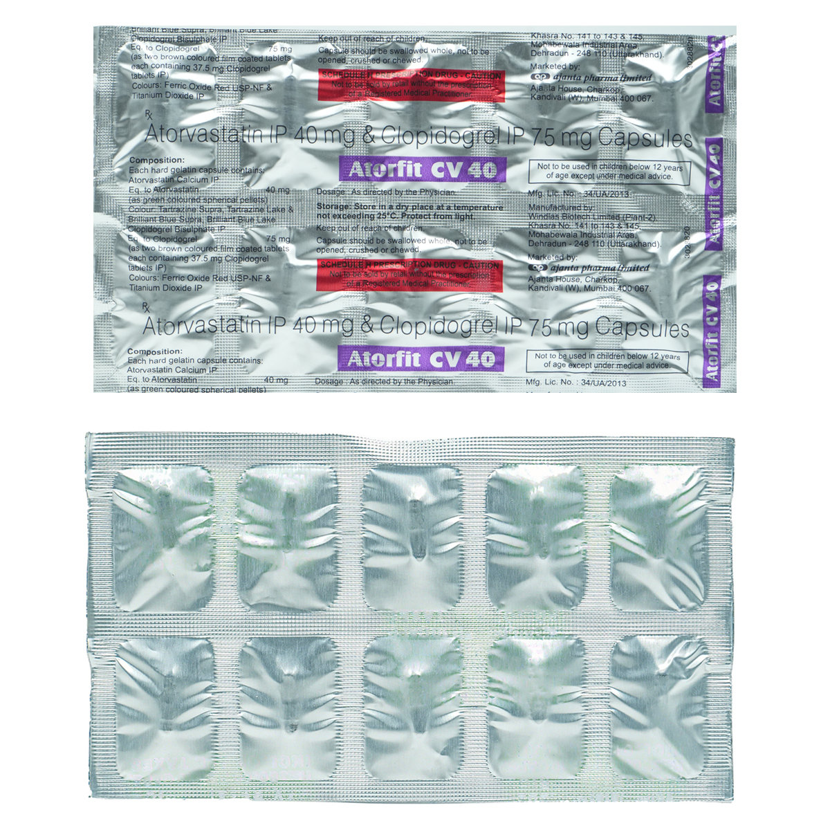 Atorfit CV 40 Capsule 10's, Pack of 10 CAPSULES Atorfit CV 40 Capsule 10's, Pack of 10 CAPSULES