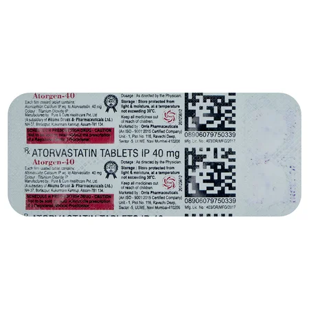 Atorgen-40 Tablet 10's