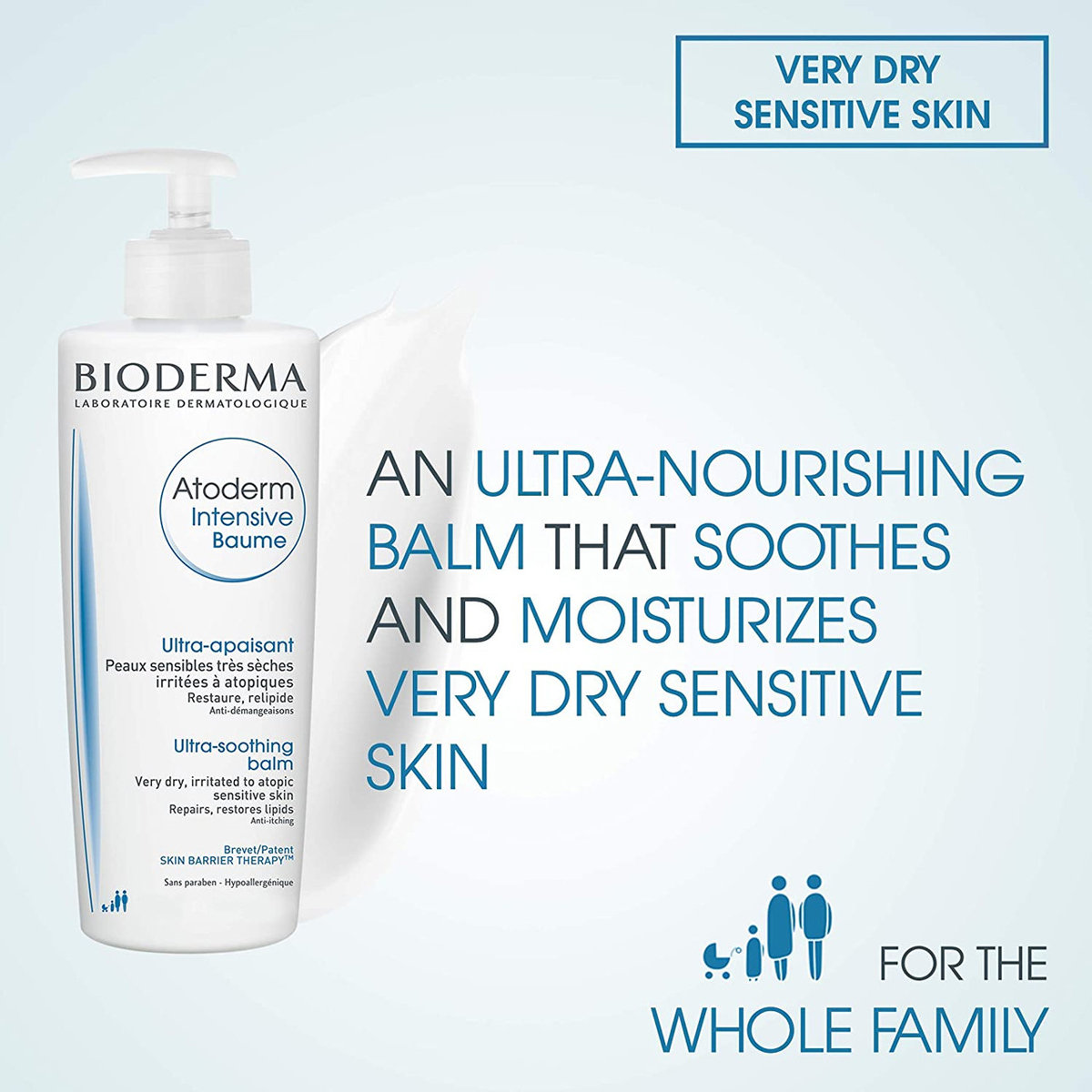 Bioderma Atoderm Intensive Baume Ultra-Soothing Balm 500 ml | So othes Itching & irritation | Non Sticky Formula | For Very Dry, Irritated To Atopic Sensitive Skin, Pack of 1 Bioderma Atoderm Intensive Baume Ultra-Soothing Balm 500 ml | So othes Itching & irritation | Non Sticky Formula | For Very Dry, Irritated To Atopic Sensitive Skin, Pack of 1