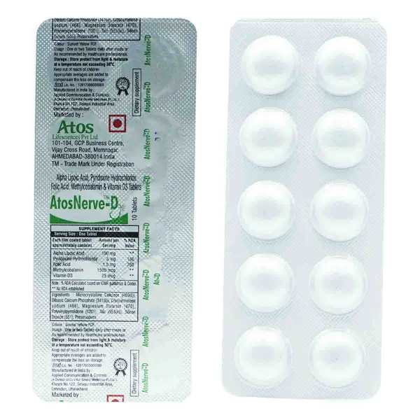 Atosnerve-D Tablet 10's, Pack of 10