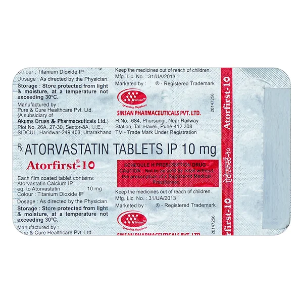 Atorfirst 10 mg Tablet 15's