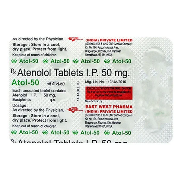 Atol 50 mg Tablet 14's