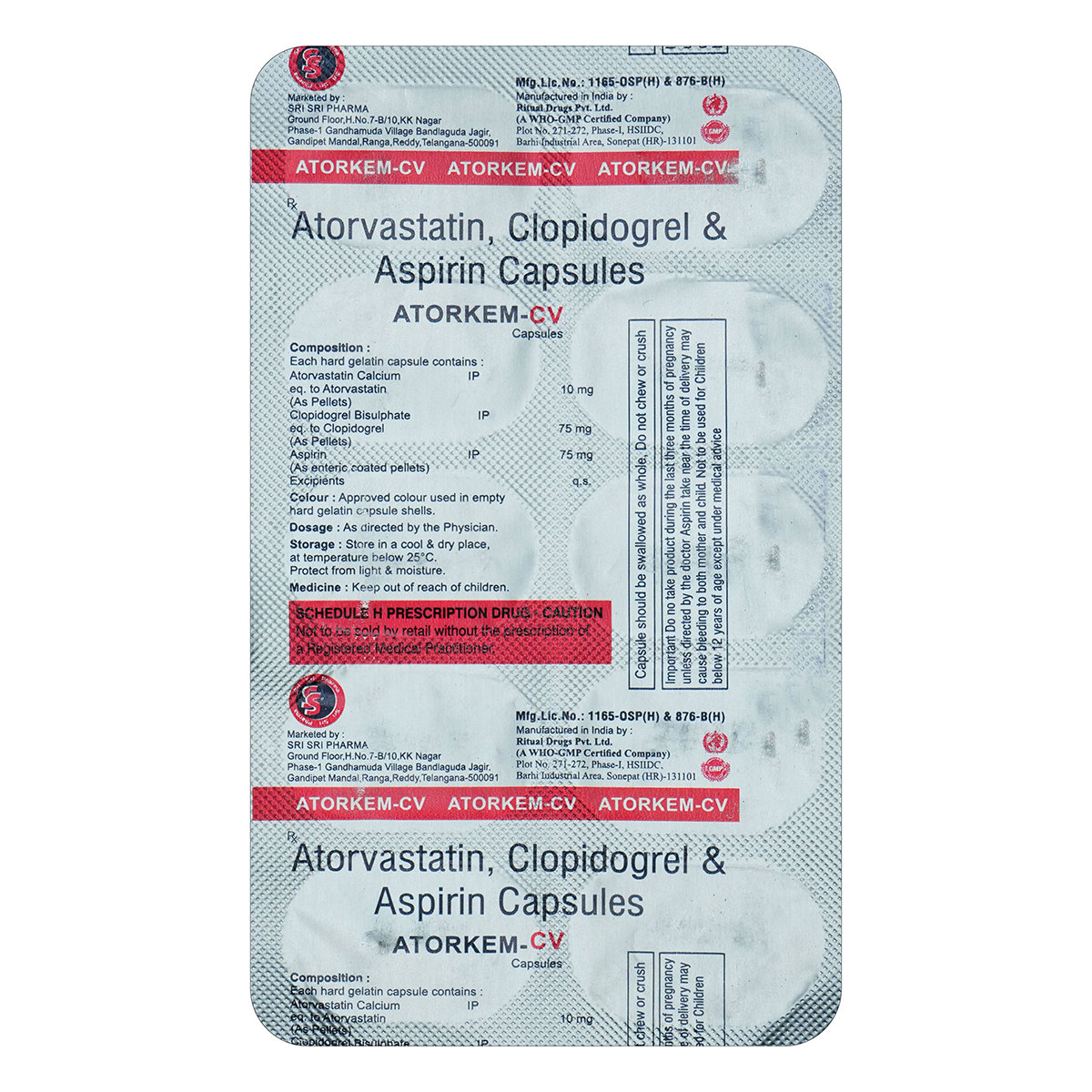 Buy Atorkem-CV Capsule 10's Online