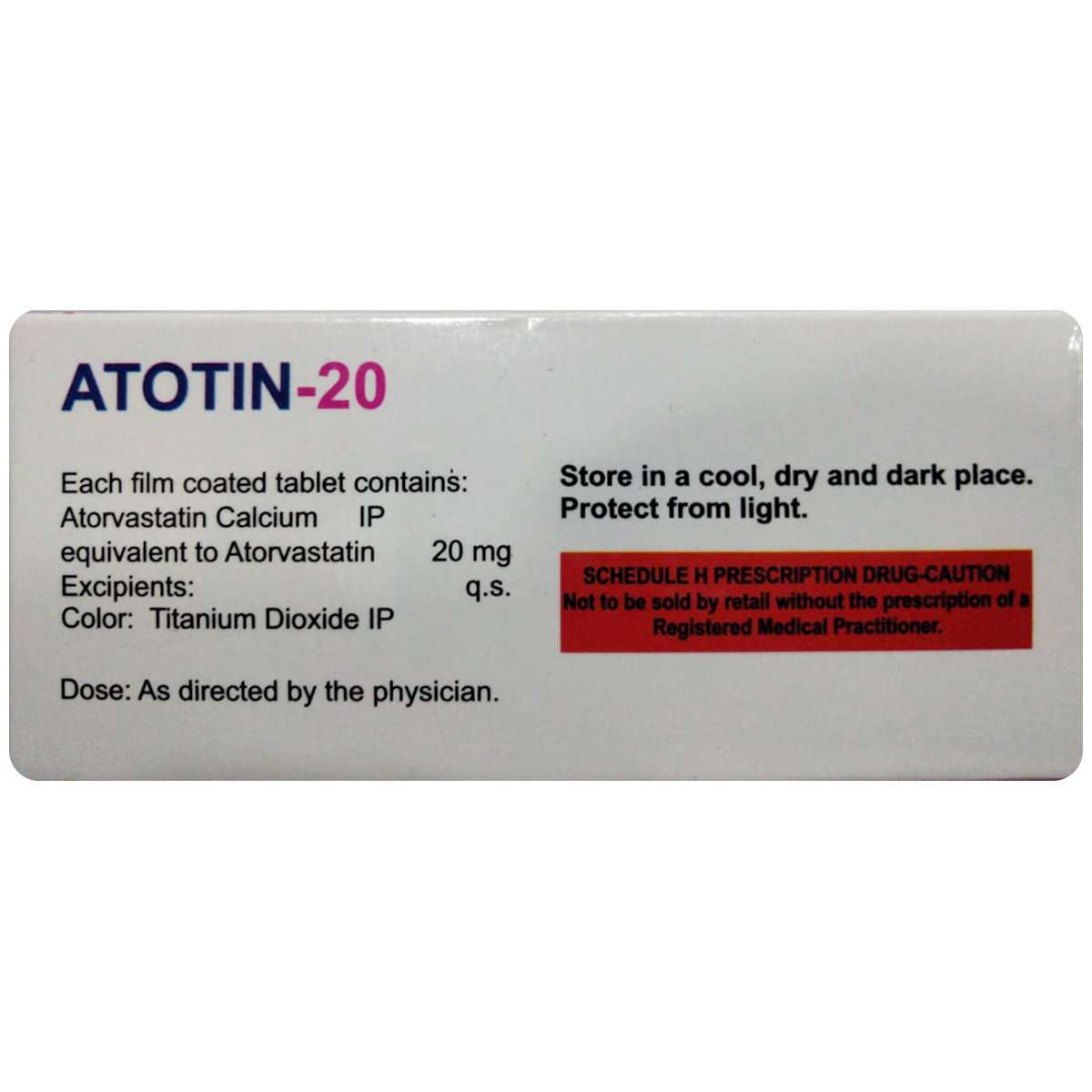Atotin-20 Tablet 10's, Pack of 10 TabletS Atotin-20 Tablet 10's, Pack of 10 TabletS