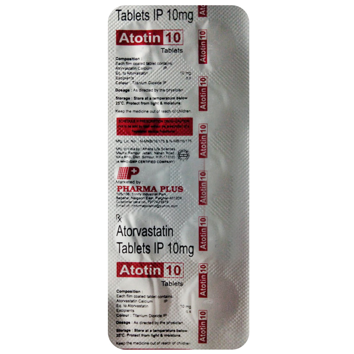 Atotin 10 Tablet 10's, Pack of 10 TabletS Atotin 10 Tablet 10's, Pack of 10 TabletS