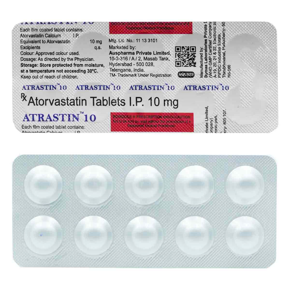 Buy Atrastin 10 Tablet 10's Online