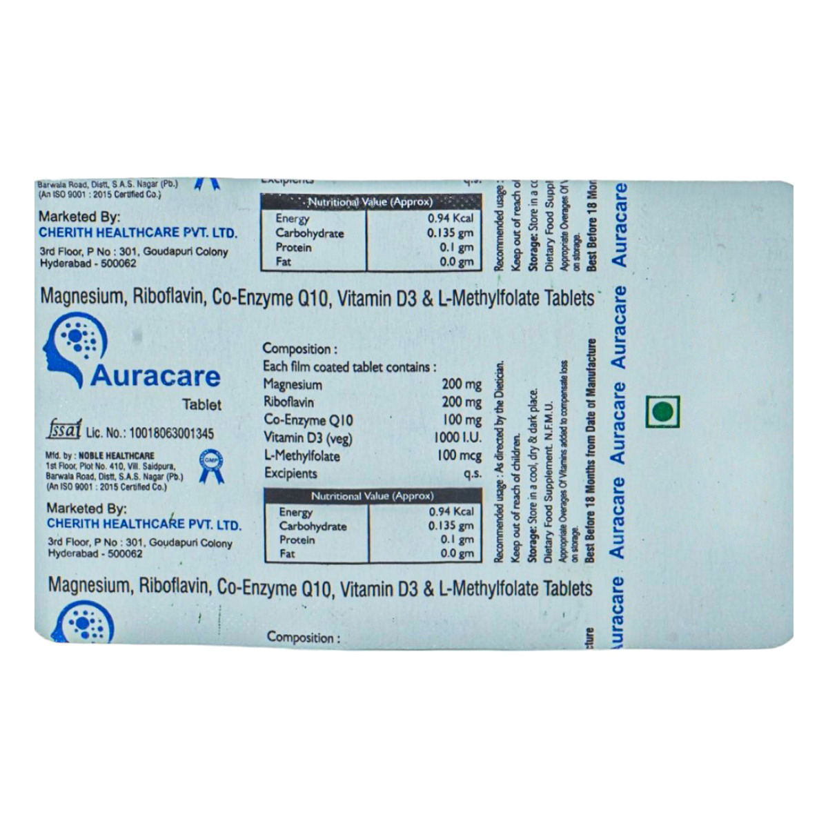 Buy Auracare Tablet 10's Online