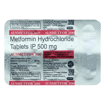 Ausmetfor 500 Tablet 10's, Pack of 10 TABLETS