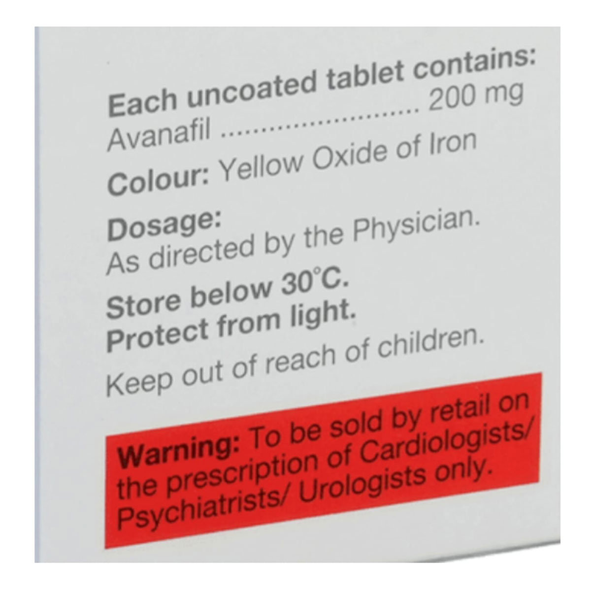 Avanair 200 Tablet 4's, Pack of 4 TabletS Avanair 200 Tablet 4's, Pack of 4 TabletS