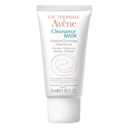Avene Cleanance Mask Scrub 50 ml | Absorbing & Exfoliating | For Oily, Blemish Prone Skin