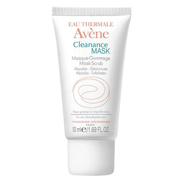 Avene Cleanance Mask Scrub 50 ml | Absorbing &amp; Exfoliating | For Oily, Blemish Prone Skin, Pack of 1