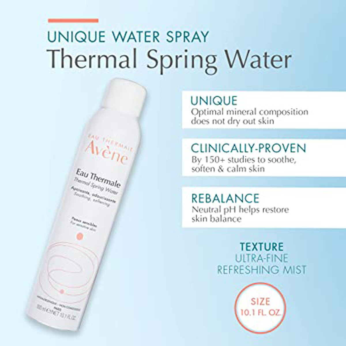 Avene Thermal Spring Water 300 ml | Soothing & Softening | For Sensitive Skin, Pack of 1 Avene Thermal Spring Water 300 ml | Soothing & Softening | For Sensitive Skin, Pack of 1
