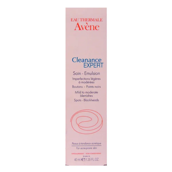 Avene Cleanance Expert Emulsion 40 ml | Eliminate Mild To Moderarte Blemishes, Spots, Blackheads | For Acne Prone Skin, Pack of 1
