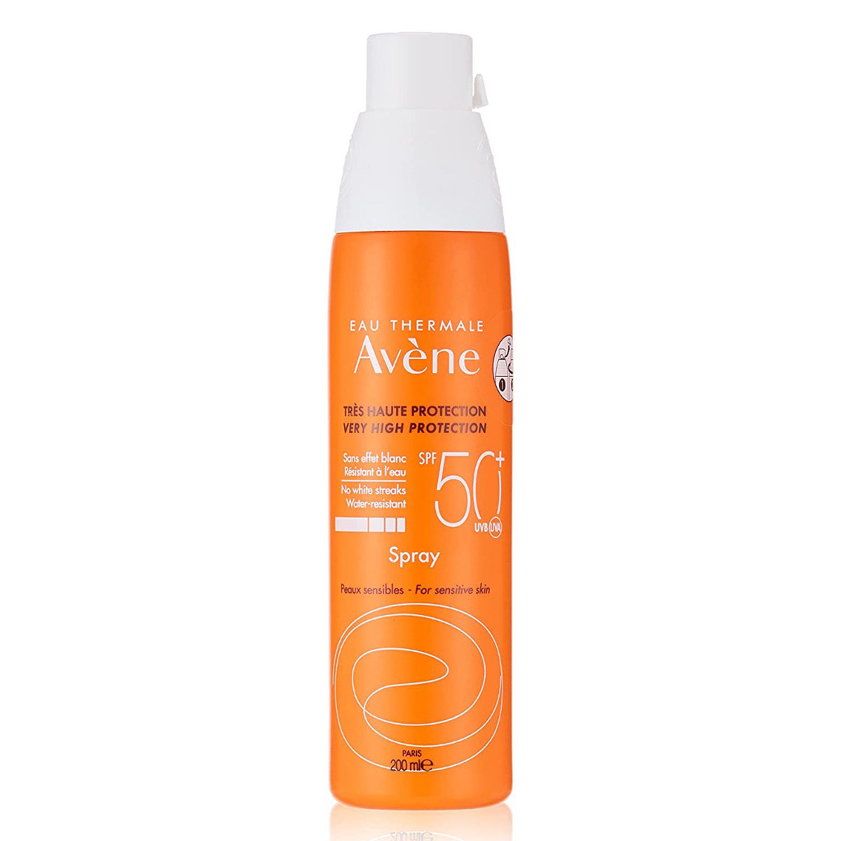 Avene Very High Protection Spray 200 ml With SPF 50+ | UVA, UVB Protection | Water Resistant | No White Streaks | For Sensitive Skin, Pack of 1 Cream Avene Very High Protection Spray 200 ml With SPF 50+ | UVA, UVB Protection | Water Resistant | No White Streaks | For Sensitive Skin, Pack of 1 Cream