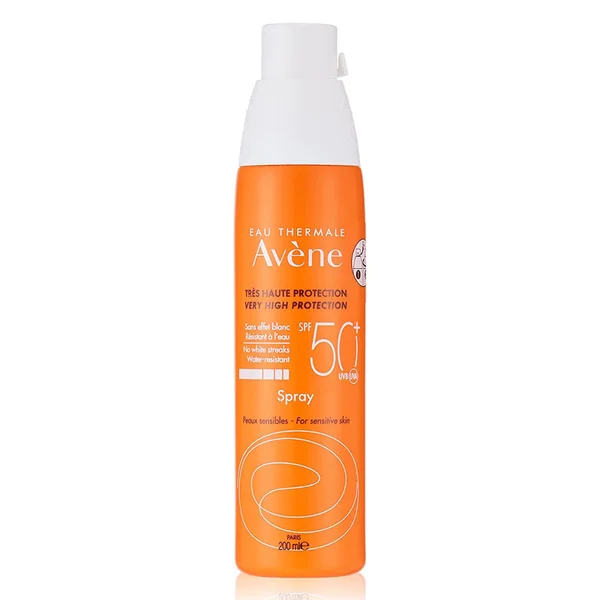 Avene Very High Protection Spray 200 ml With SPF 50+ | UVA, UVB Protection | Water Resistant | No White Streaks | For Sensitive Skin, Pack of 1 Cream
