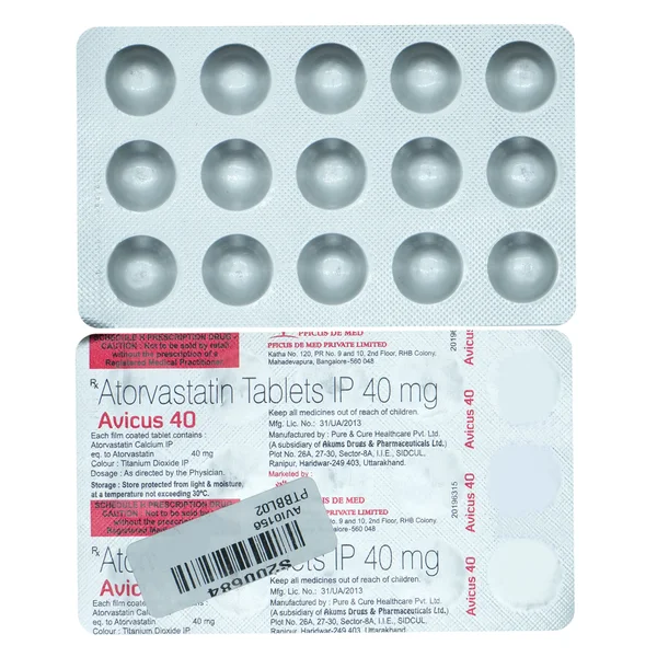 Avicus 40 mg Tablet 15's