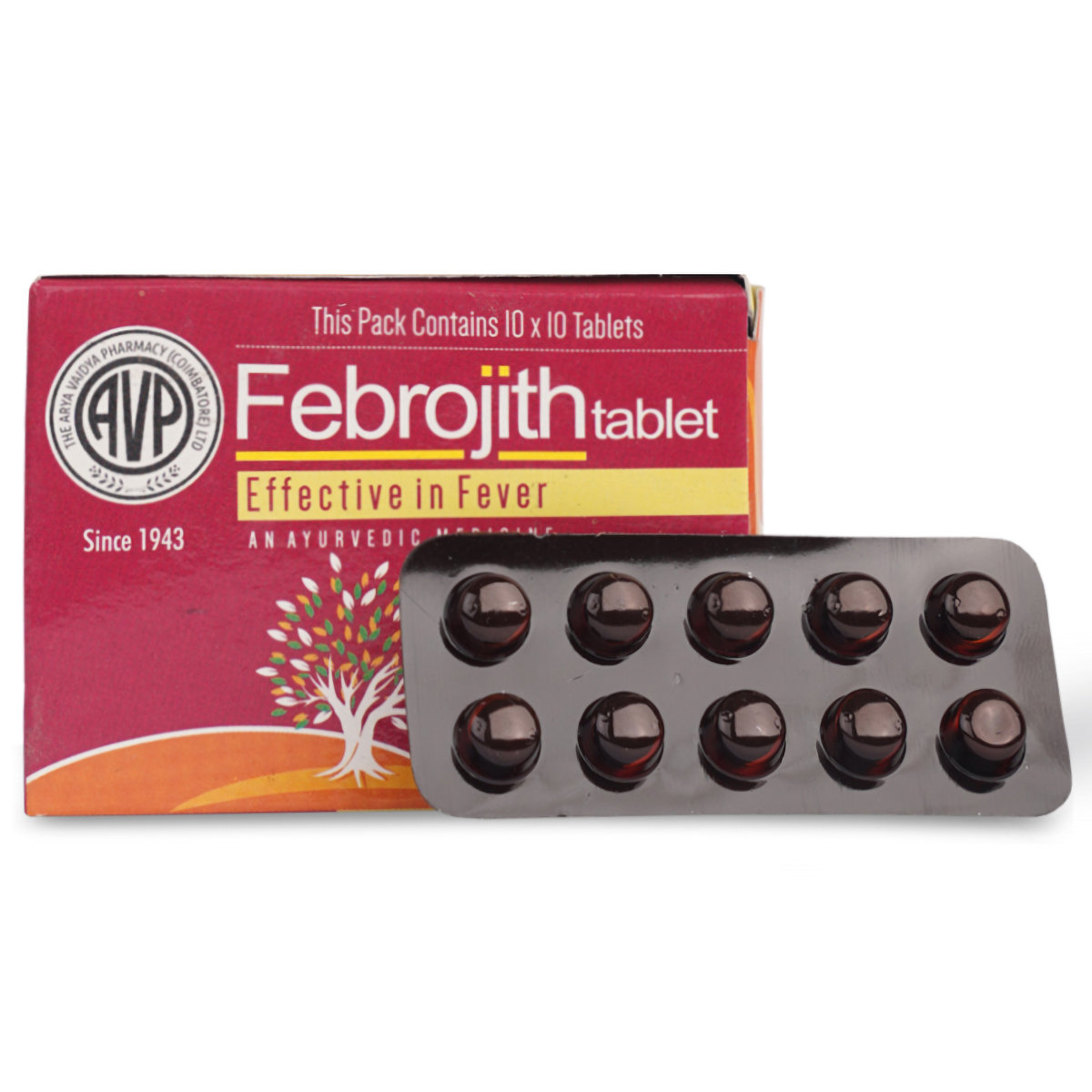 AVP Febrojith, 100 Tablets, Pack of 1 AVP Febrojith, 100 Tablets, Pack of 1