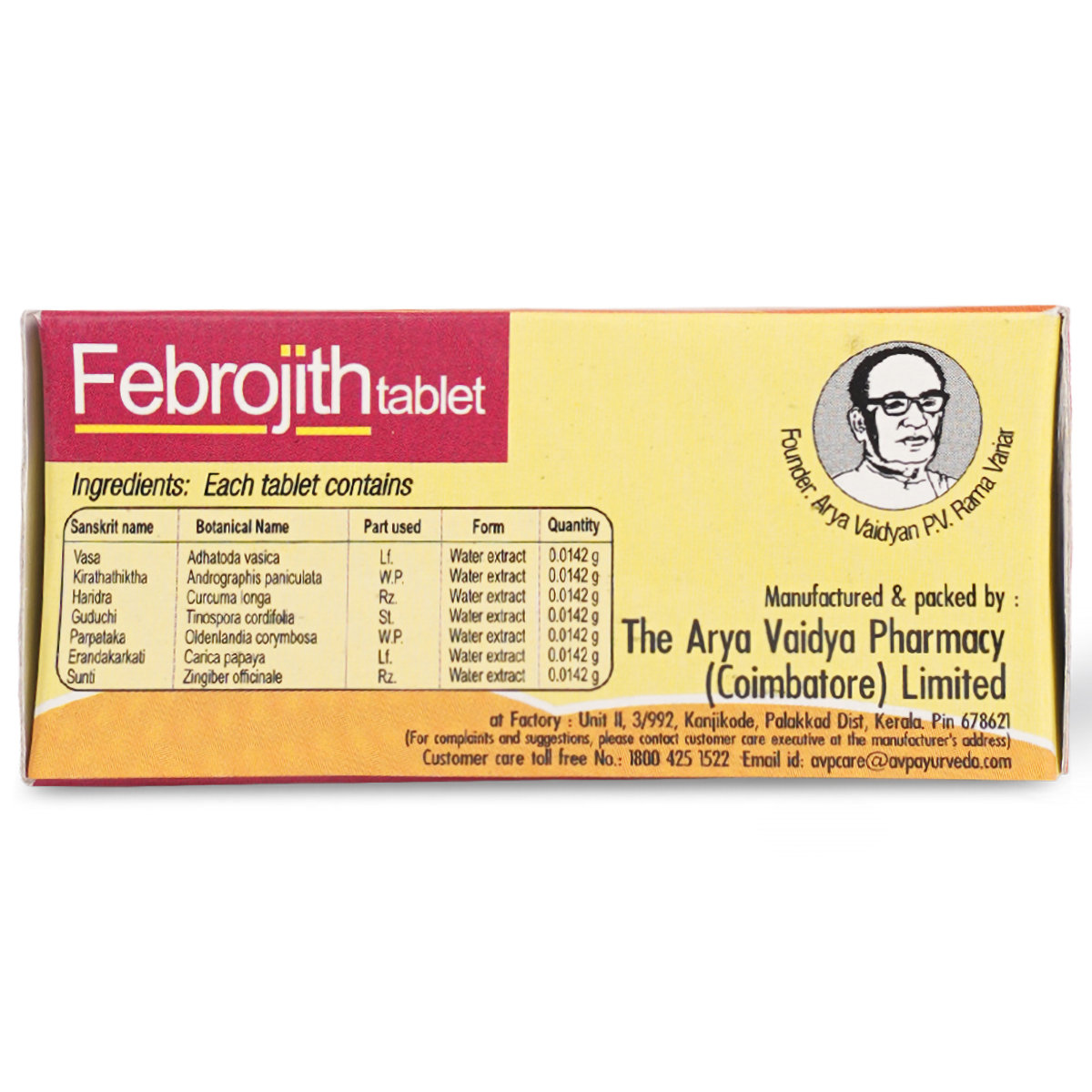 AVP Febrojith, 100 Tablets, Pack of 1 AVP Febrojith, 100 Tablets, Pack of 1