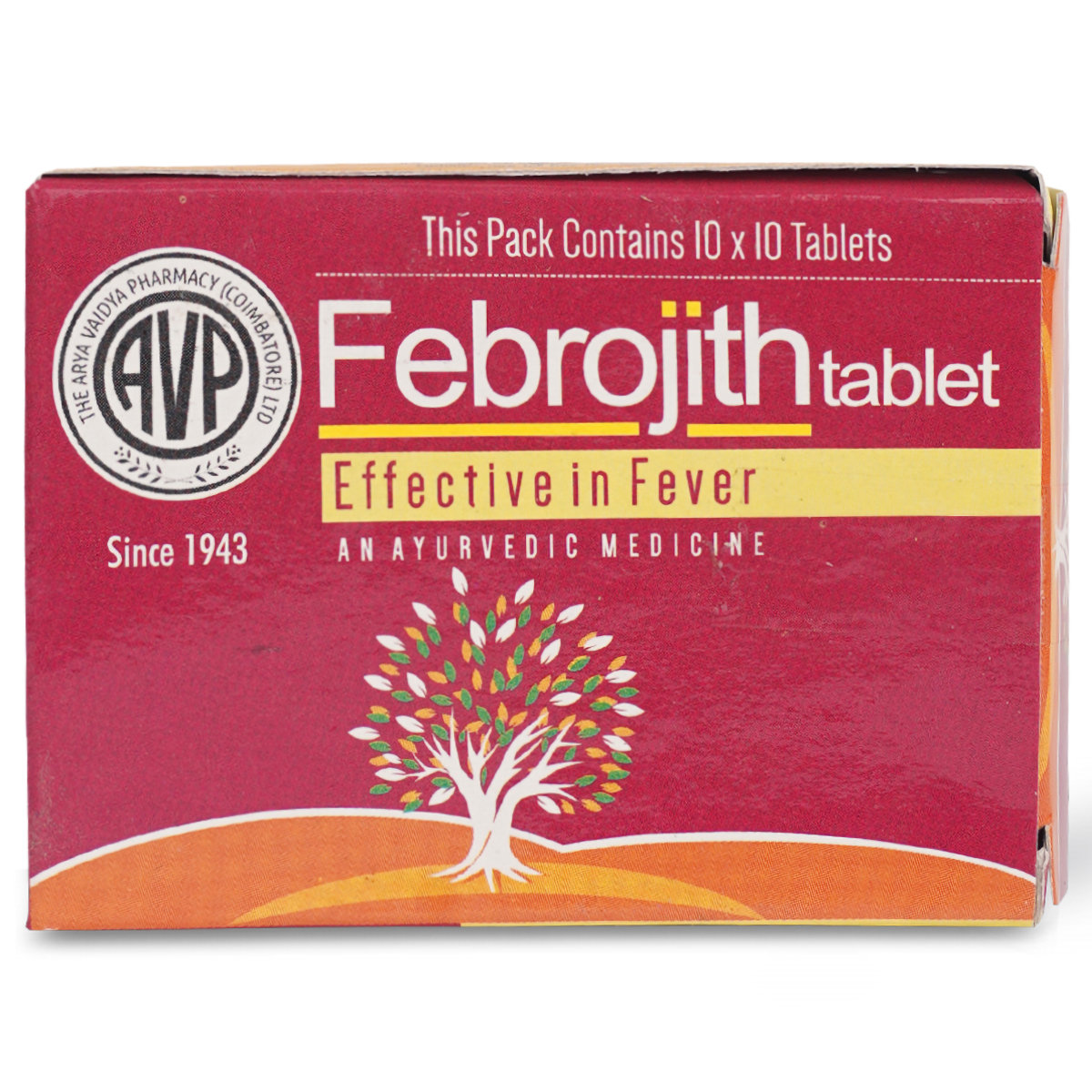 AVP Febrojith, 100 Tablets, Pack of 1 AVP Febrojith, 100 Tablets, Pack of 1