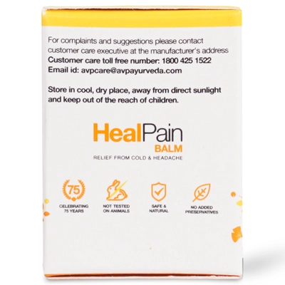 AVP Heal Pain Balm, 10 gm, Pack of 1