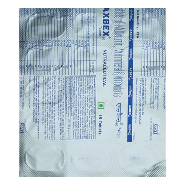 Axbex Tablet 15's, Pack of 15