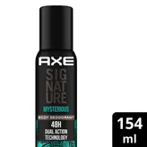 Axe Signature Mysterious No Gas Body Deodorant for Men, 154 ml, Pack of 1