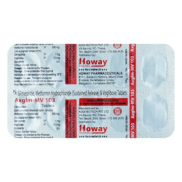 Axglm-MV 103 Tablet 10's, Pack of 10 TabletS