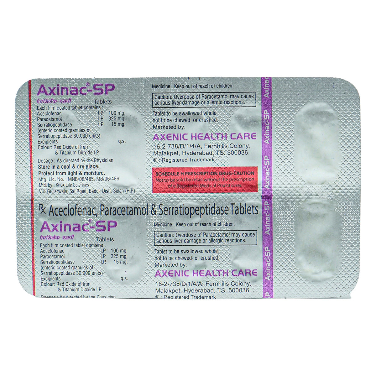 Axinac-SP Tablet 10's, Pack of 10 TabletS Axinac-SP Tablet 10's, Pack of 10 TabletS