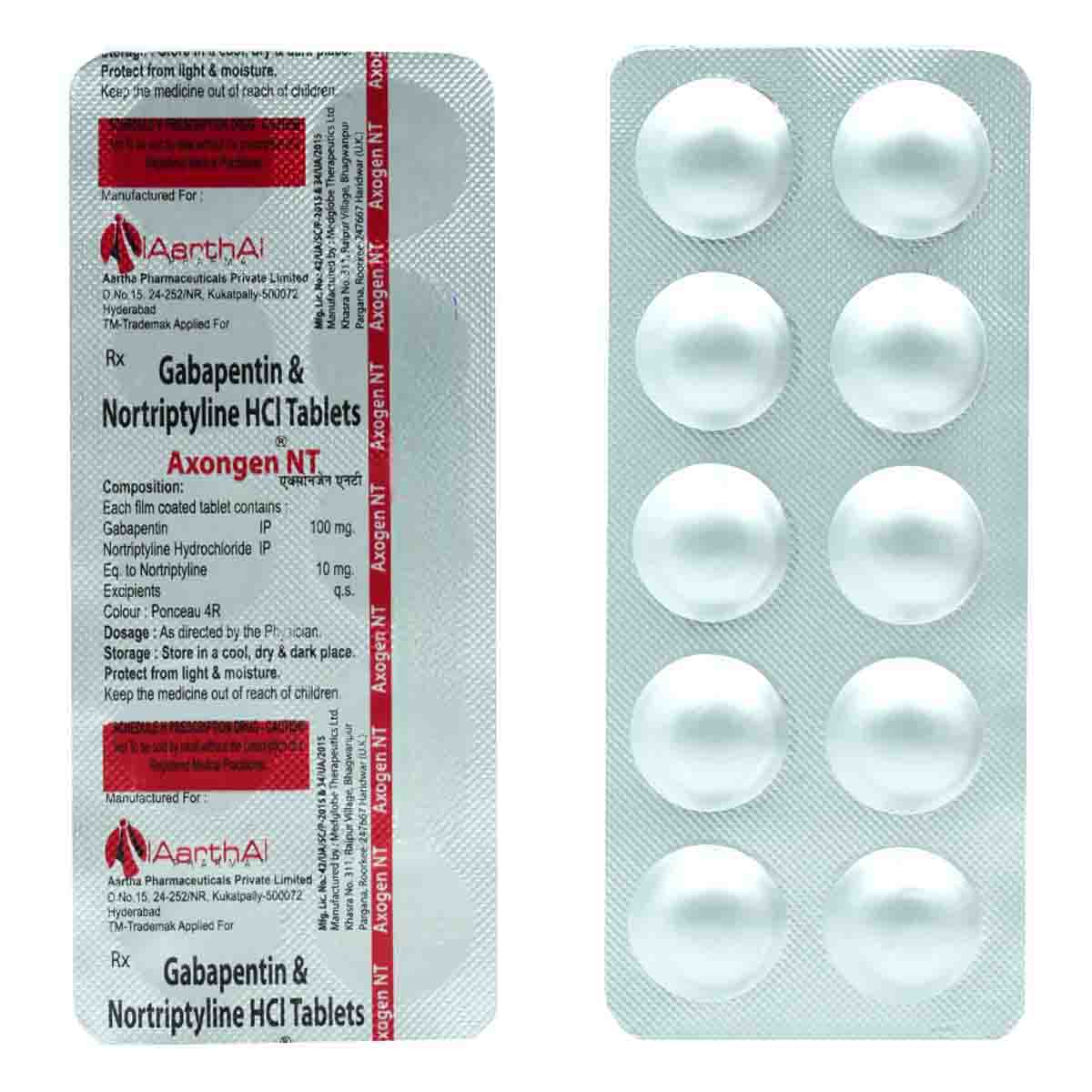 Axongen NT 100/10 Tablet 10's, Pack of 10 TabletS Axongen NT 100/10 Tablet 10's, Pack of 10 TabletS