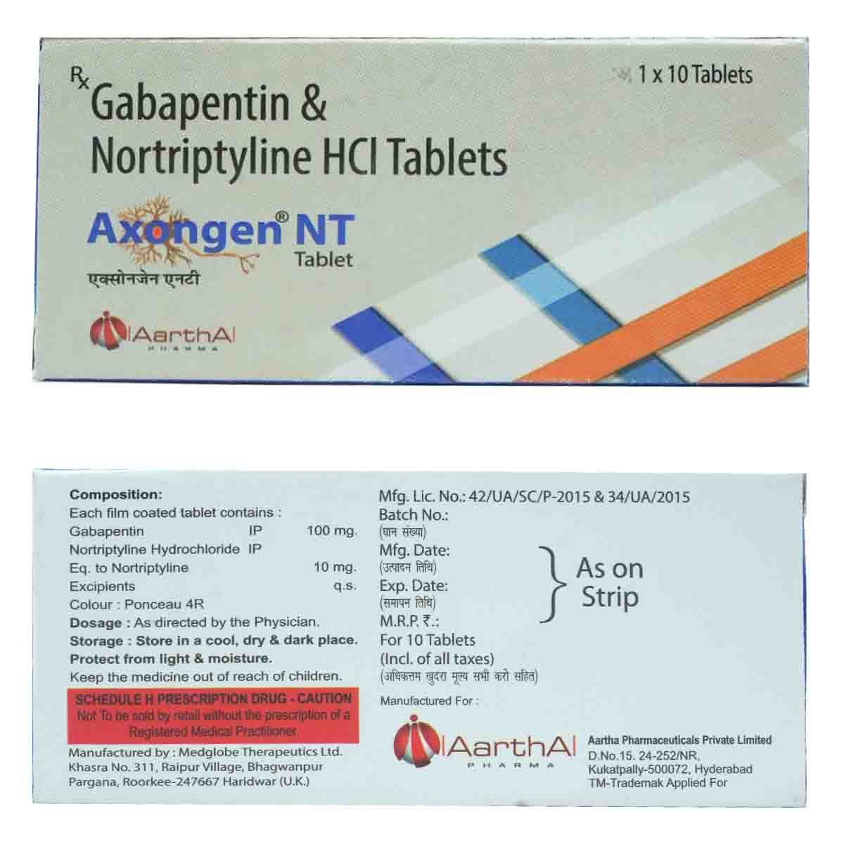 Axongen NT 100/10 Tablet 10's, Pack of 10 TabletS Axongen NT 100/10 Tablet 10's, Pack of 10 TabletS