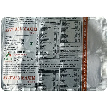 Axvitall Maxim Tablet 10's