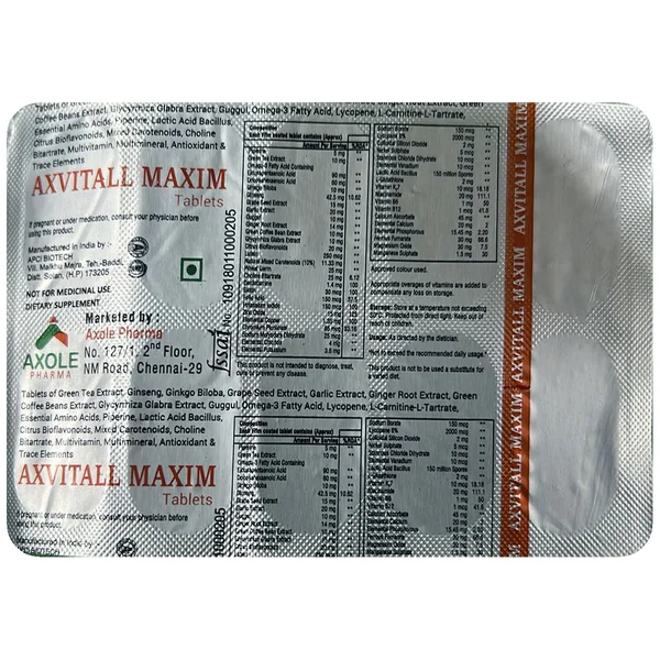 Axvitall Maxim Tablet 10's