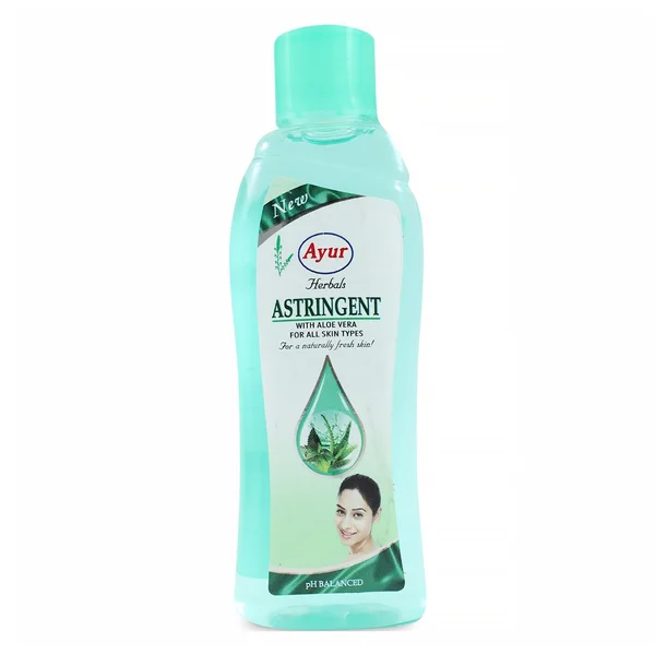 Ayur Herbals Astringent 100 ml | With Aloe Vera | Removes Dirt, Oil &amp; Impurities | For Fresh Looking Skin | pH Balanced | For Oily, Acne Prone Skin, Problematic Skin &amp; All Skin Type, Pack of 1