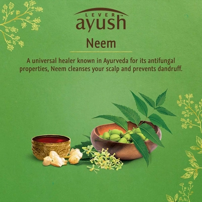 Lever Ayush Anti Dandruff Neem Shampoo, 175 ml, Pack of 1