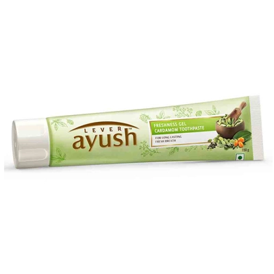 Lever Ayush Freshness Gel Cardamom Toothpaste, 150 gm, Pack of 1