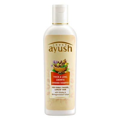 Lever Ayush Thick &amp; Long Growth Shikakai Shampoo, 175 ml, Pack of 1